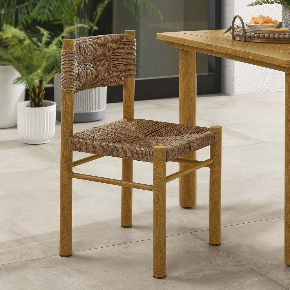 EEI-6982 Parkland Outdoor Patio Rattan and Aluminum Dining Side Chairs Set of 2 by Modway