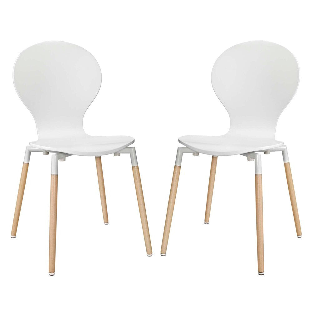 EEI-1368-WHI Path Dining Chair Set of 2 by Modway