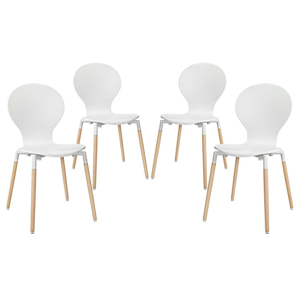 EEI-1369-WHI Path Dining Chair Set of 4 by Modway