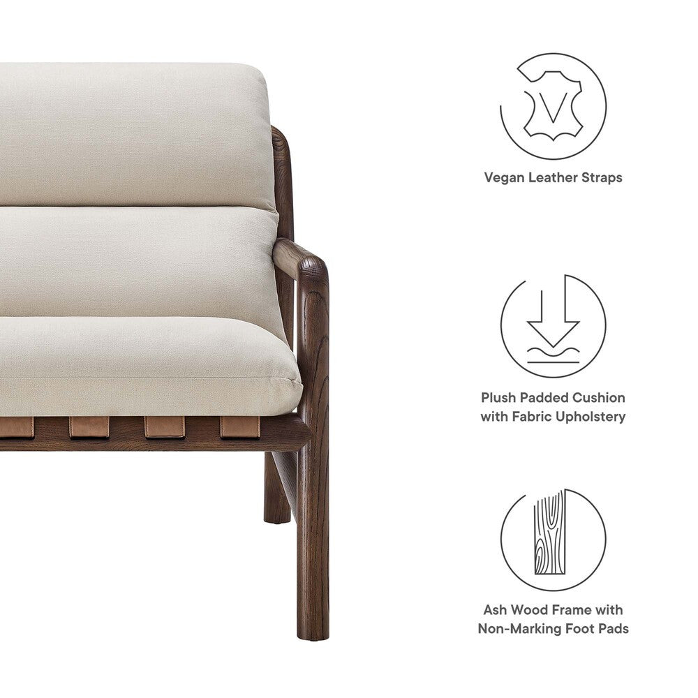 EEI-6766-DUN-WAL Paxton Wood Sling Chair by Modway