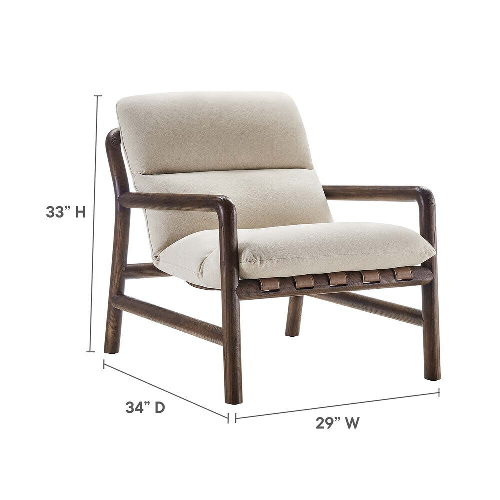 EEI-6766-DUN-WAL Paxton Wood Sling Chair by Modway