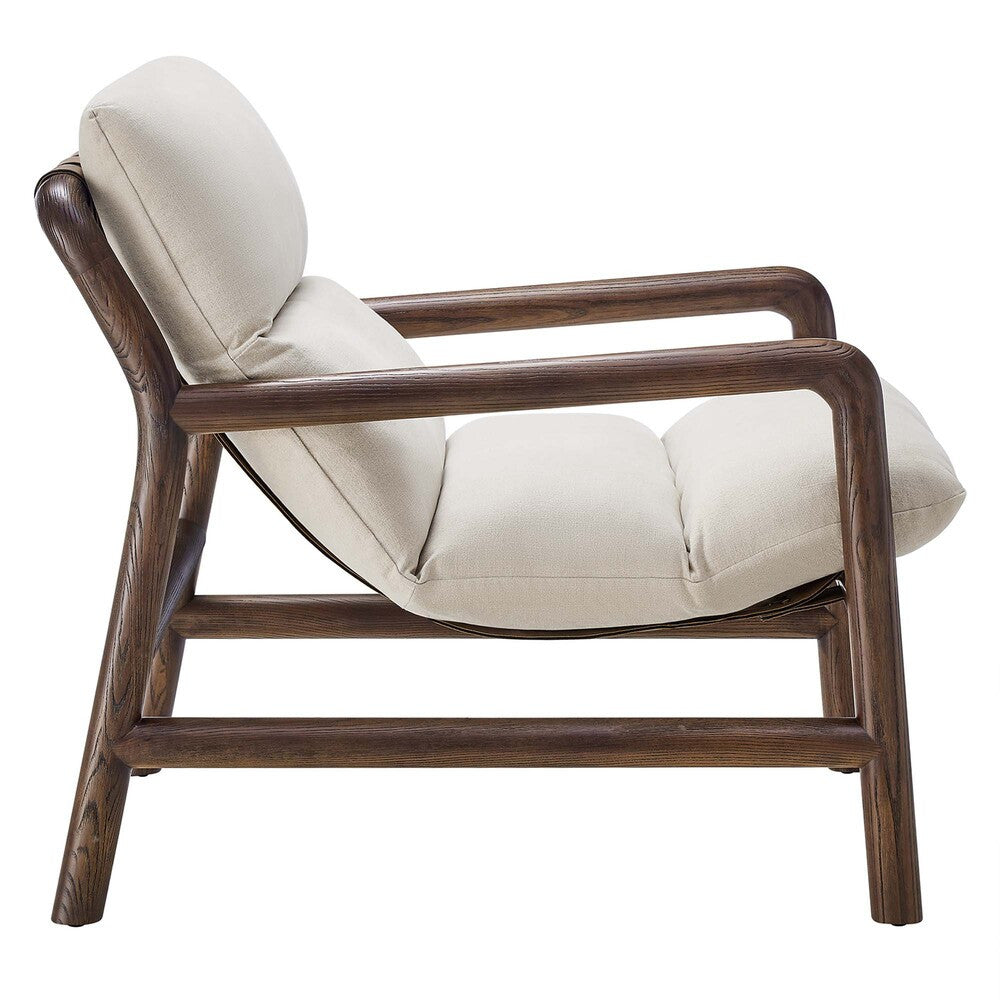 EEI-6766-DUN-WAL Paxton Wood Sling Chair by Modway