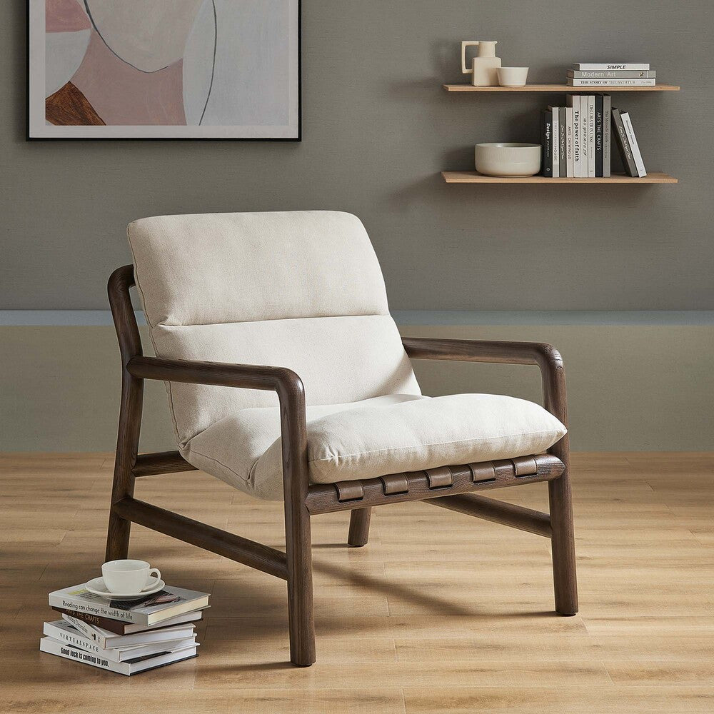 EEI-6766-DUN-WAL Paxton Wood Sling Chair by Modway