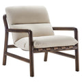 Modway EEI-6766-DUN-WAL Paxton Wood Sling Chair Dune Fabric Walnut