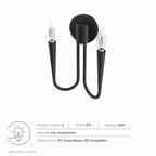 EEI-5666-BLK Penrose 2-Light Wall Sconce by Modway