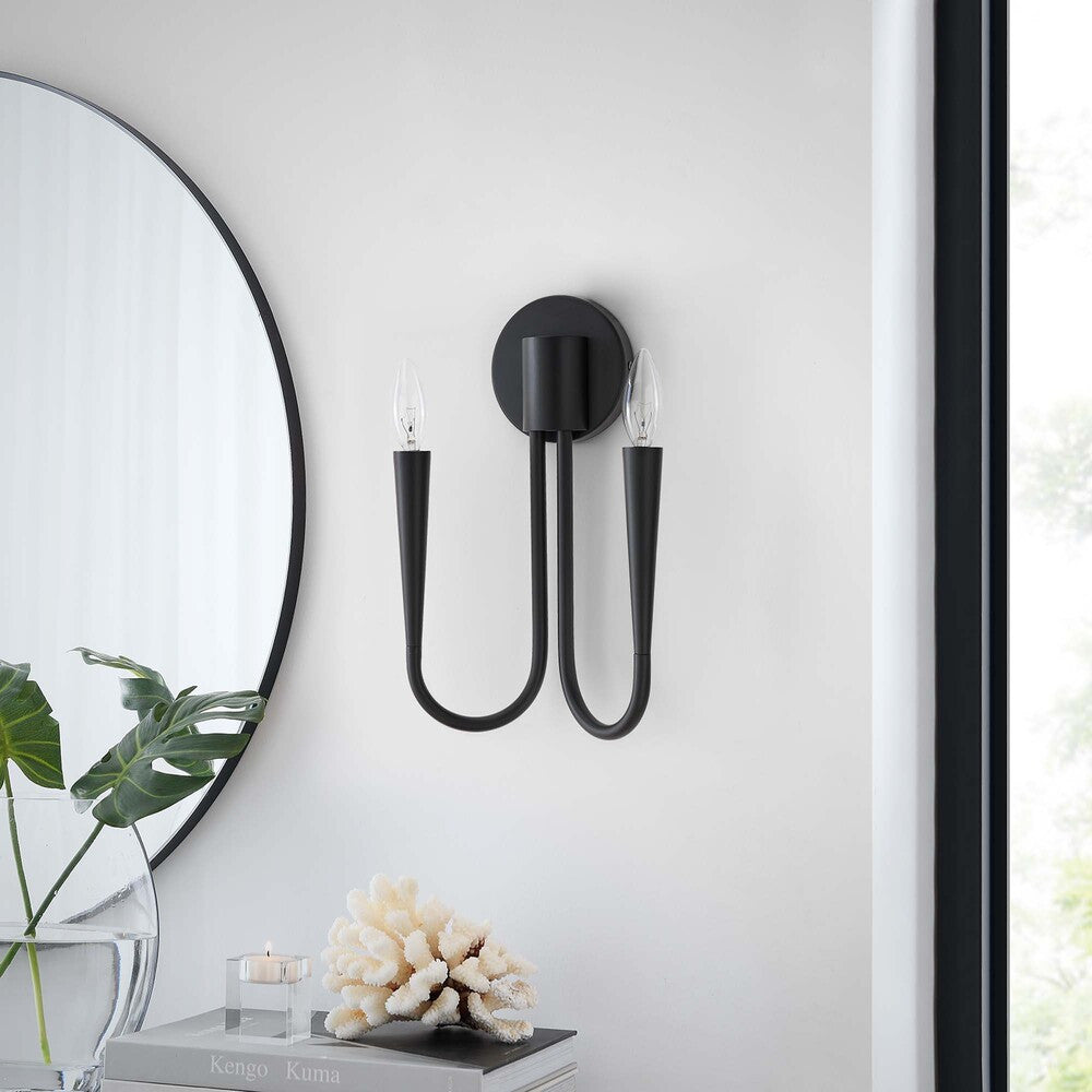 EEI-5666-BLK Penrose 2-Light Wall Sconce by Modway