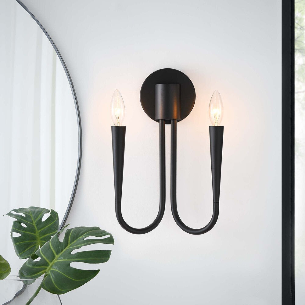 EEI-5666-BLK Penrose 2-Light Wall Sconce by Modway