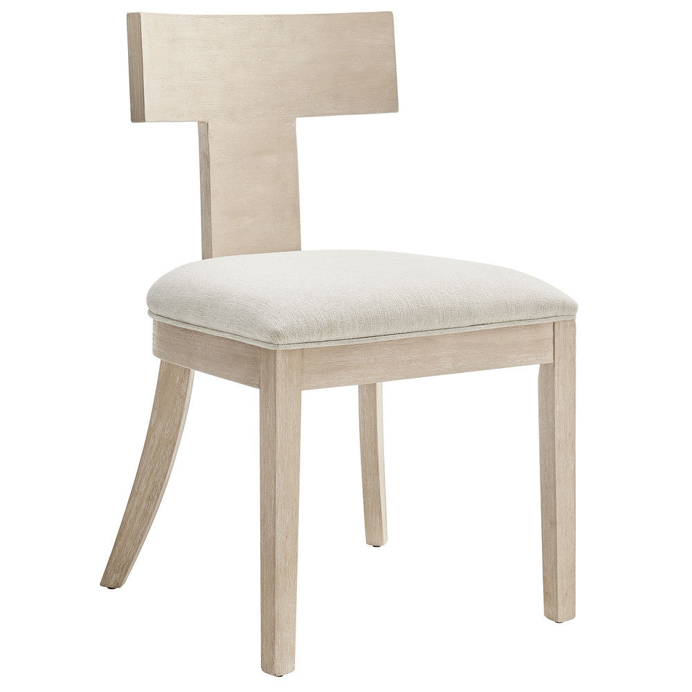 EEI-6923 Peregrine Wood and Fabric Upholstered Dining Chairs Set of 2 by Modway