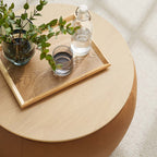 EEI-6687-TAN Perla Round Vegan Leather Storage Ottoman by Modway