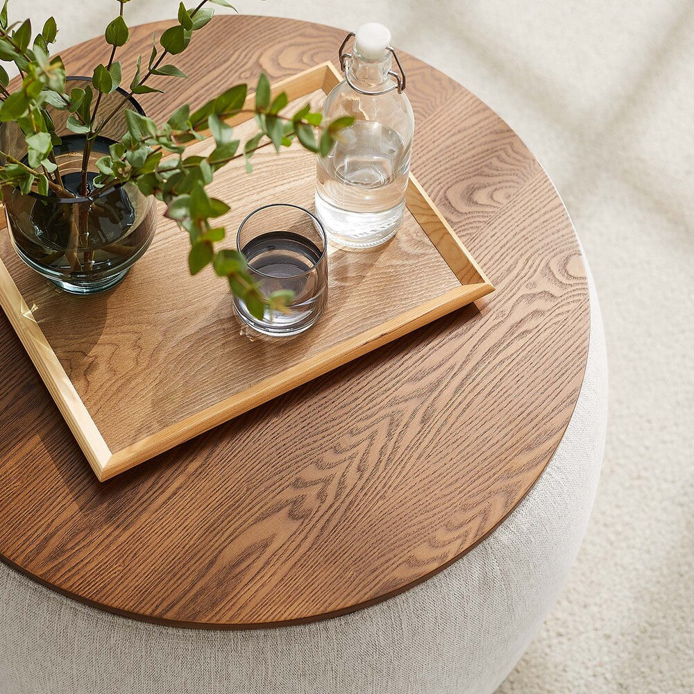 EEI-6688 Perla Woven Heathered Fabric Upholstered Storage Ottoman by Modway