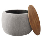 EEI-6688 Perla Woven Heathered Fabric Upholstered Storage Ottoman by Modway