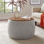 EEI-6688 Perla Woven Heathered Fabric Upholstered Storage Ottoman by Modway