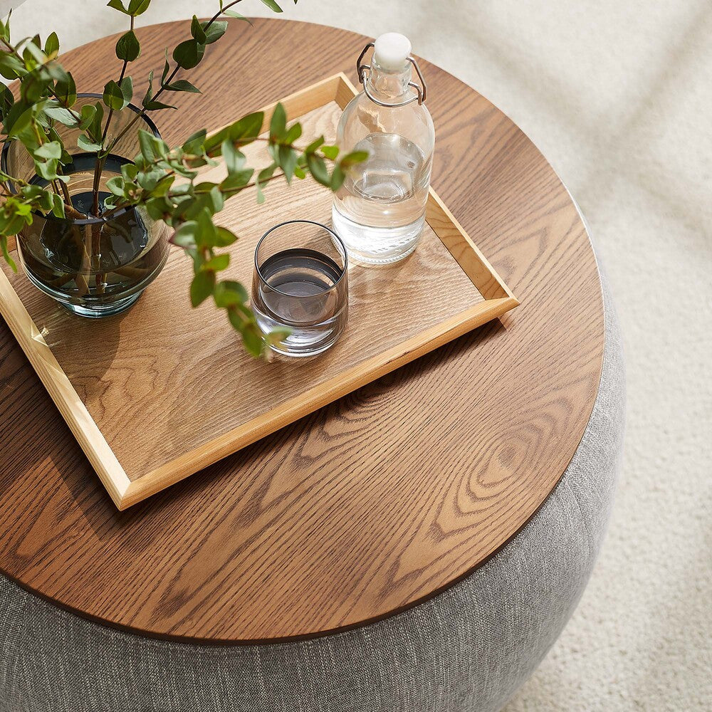 EEI-6688 Perla Woven Heathered Fabric Upholstered Storage Ottoman by Modway