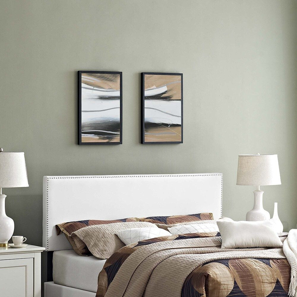 MOD-5383-WHI Phoebe Upholstered Vinyl Full Headboard by Modway