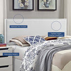 MOD-5383-WHI Phoebe Upholstered Vinyl Full Headboard by Modway
