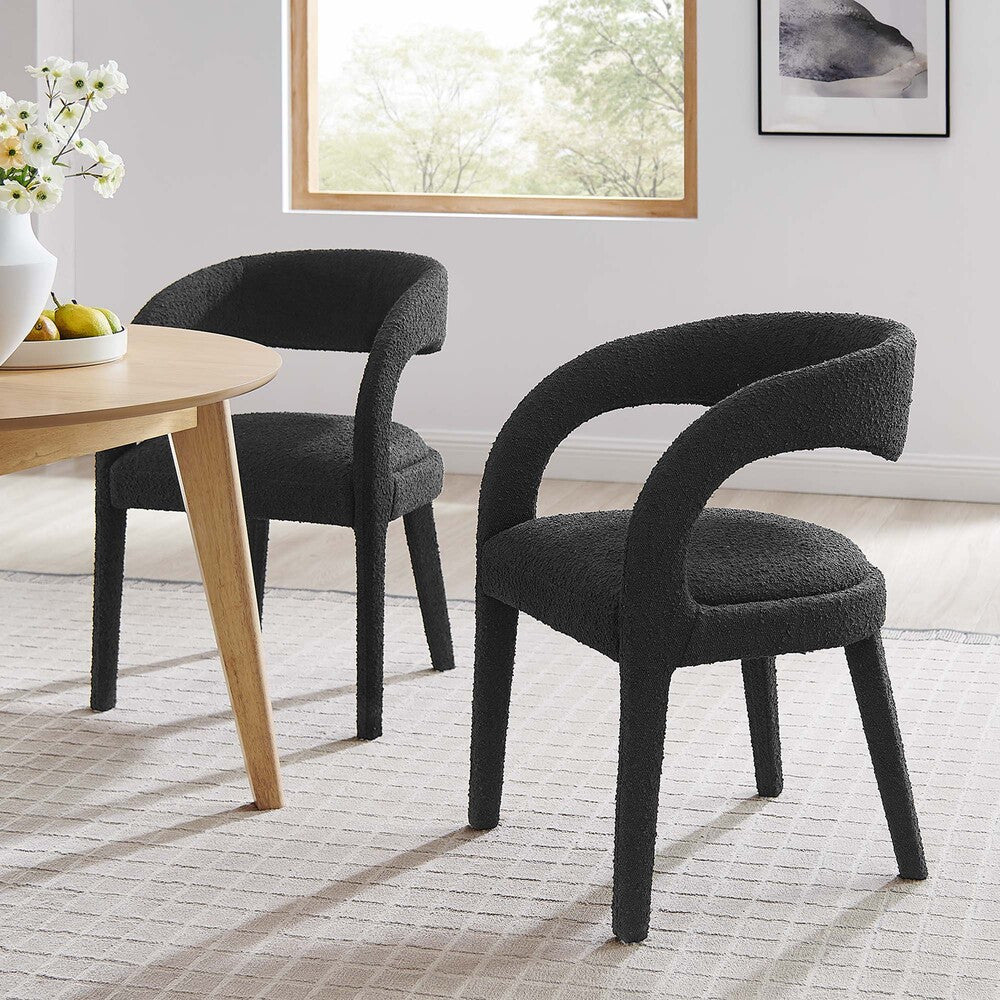 EEI-6562 Pinnacle Boucle Upholstered Dining Chair Set of 2 by Modway