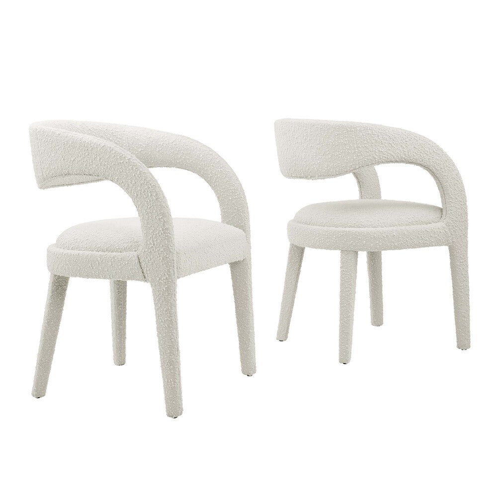 EEI-6562 Pinnacle Boucle Upholstered Dining Chair Set of 2 by Modway