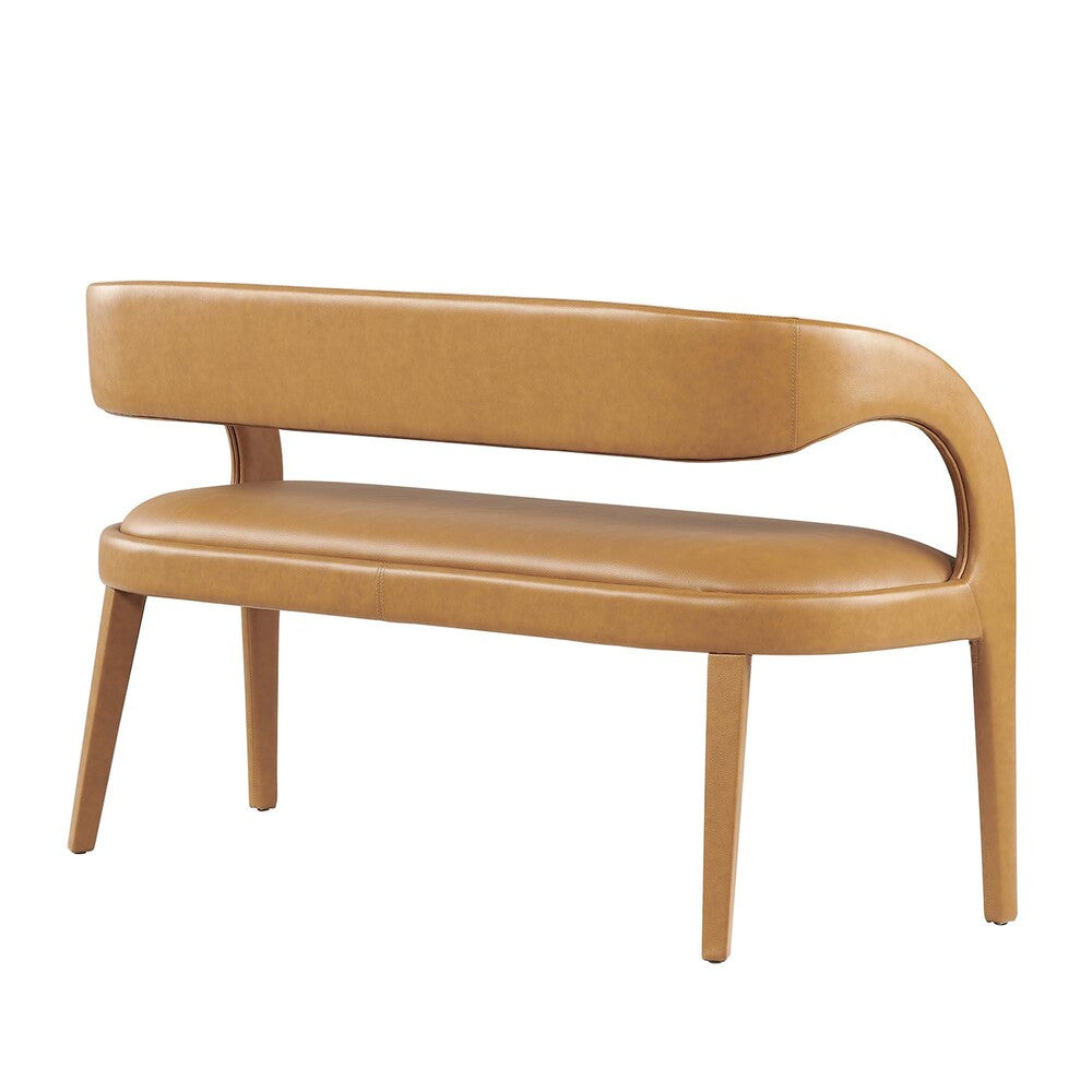 EEI-6570-TAN Pinnacle Vegan Leather Accent Bench by Modway