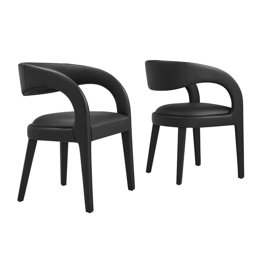 EEI-6561 Pinnacle Vegan Leather Dining Chair Set of 2 by Modway