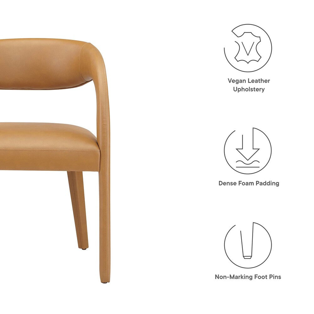 EEI-6561 Pinnacle Vegan Leather Dining Chair Set of 2 by Modway