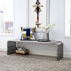 EEI-2103-SLV Pipe 60" Stainless Steel Bench by Modway