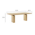 Modway Piston 82" Rectangular Wood Dining Table by Modway-EEI-7173-NAT