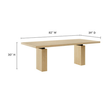 Modway EEI-7173-NAT Piston 82" Rectangular Wood Dining Table Natural