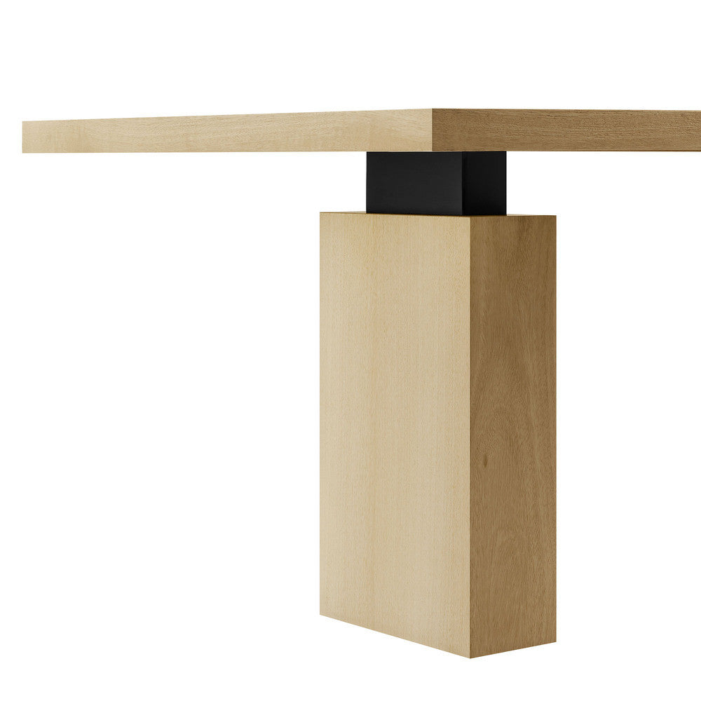 Modway Piston 82" Rectangular Wood Dining Table by Modway-EEI-7173-NAT