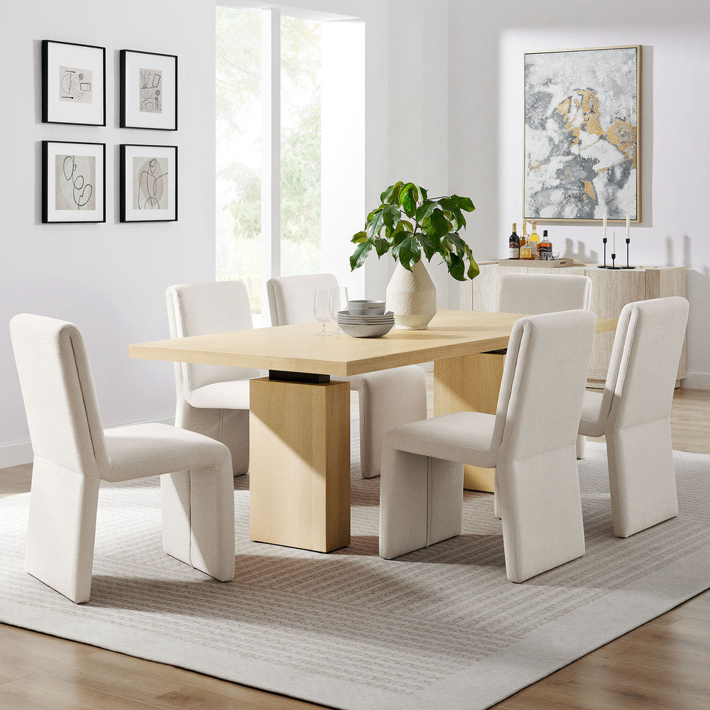 Modway Piston 82" Rectangular Wood Dining Table by Modway-EEI-7173-NAT