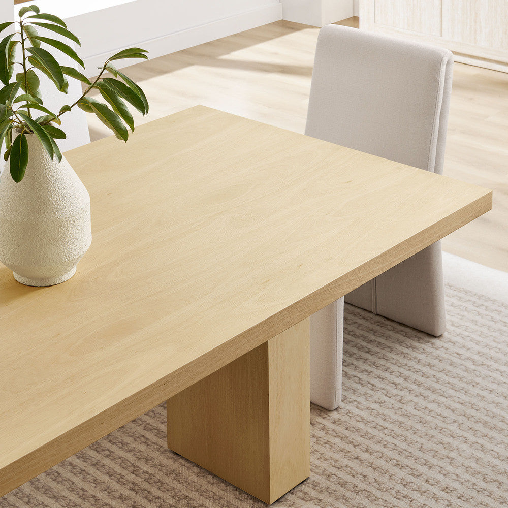 Modway Piston 82" Rectangular Wood Dining Table by Modway-EEI-7173-NAT