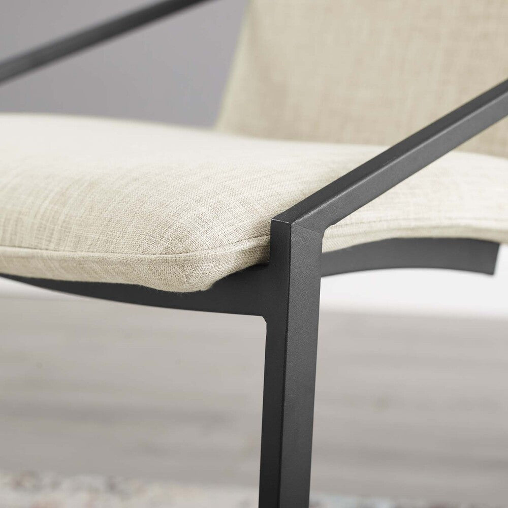 Modway Pitch Upholstered Fabric Dining Armchair by Modway-EEI-3800-BLK-BEI