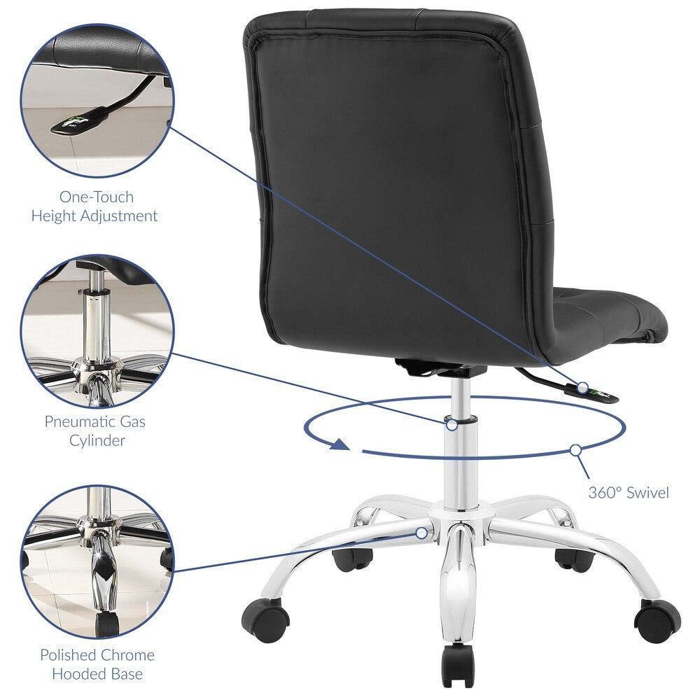 EEI-1533 Prim Armless Mid Back Office Chair by Modway