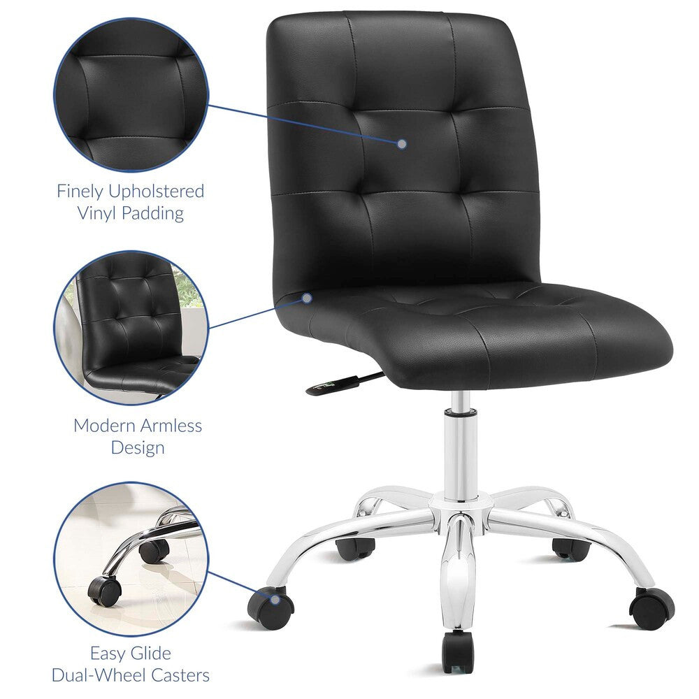EEI-1533 Prim Armless Mid Back Office Chair by Modway