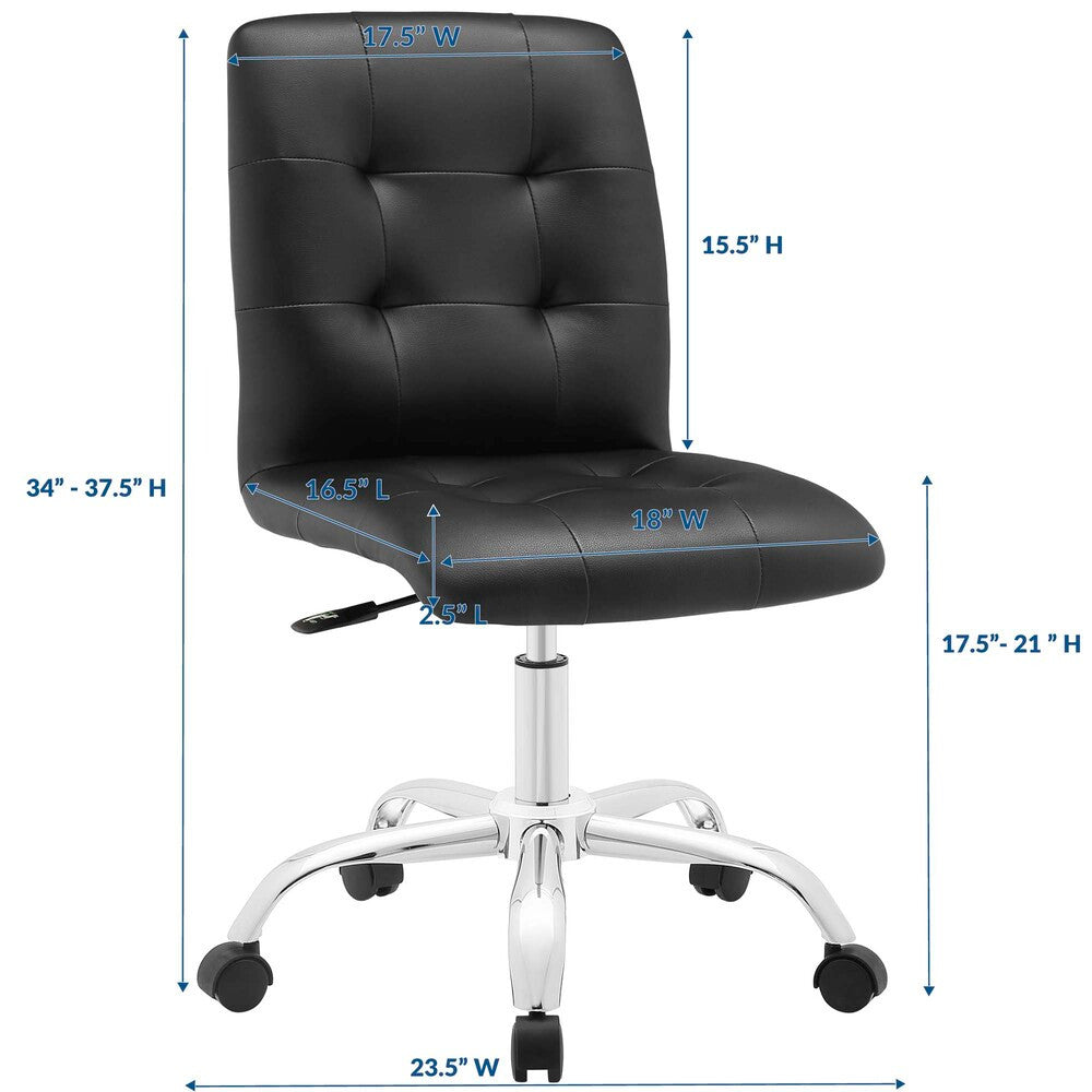 EEI-1533 Prim Armless Mid Back Office Chair by Modway