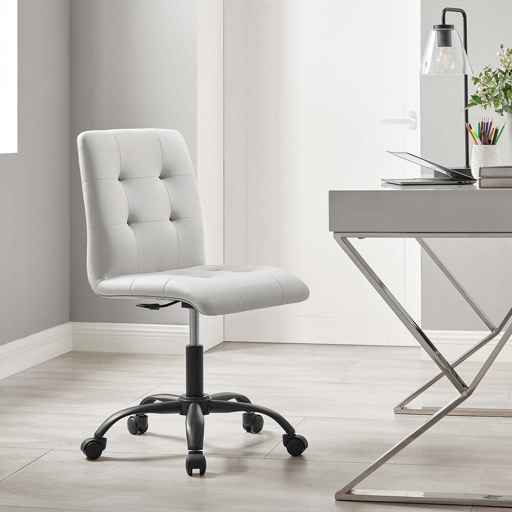 EEI-4975 Prim Armless Vegan Leather Office Chair by Modway