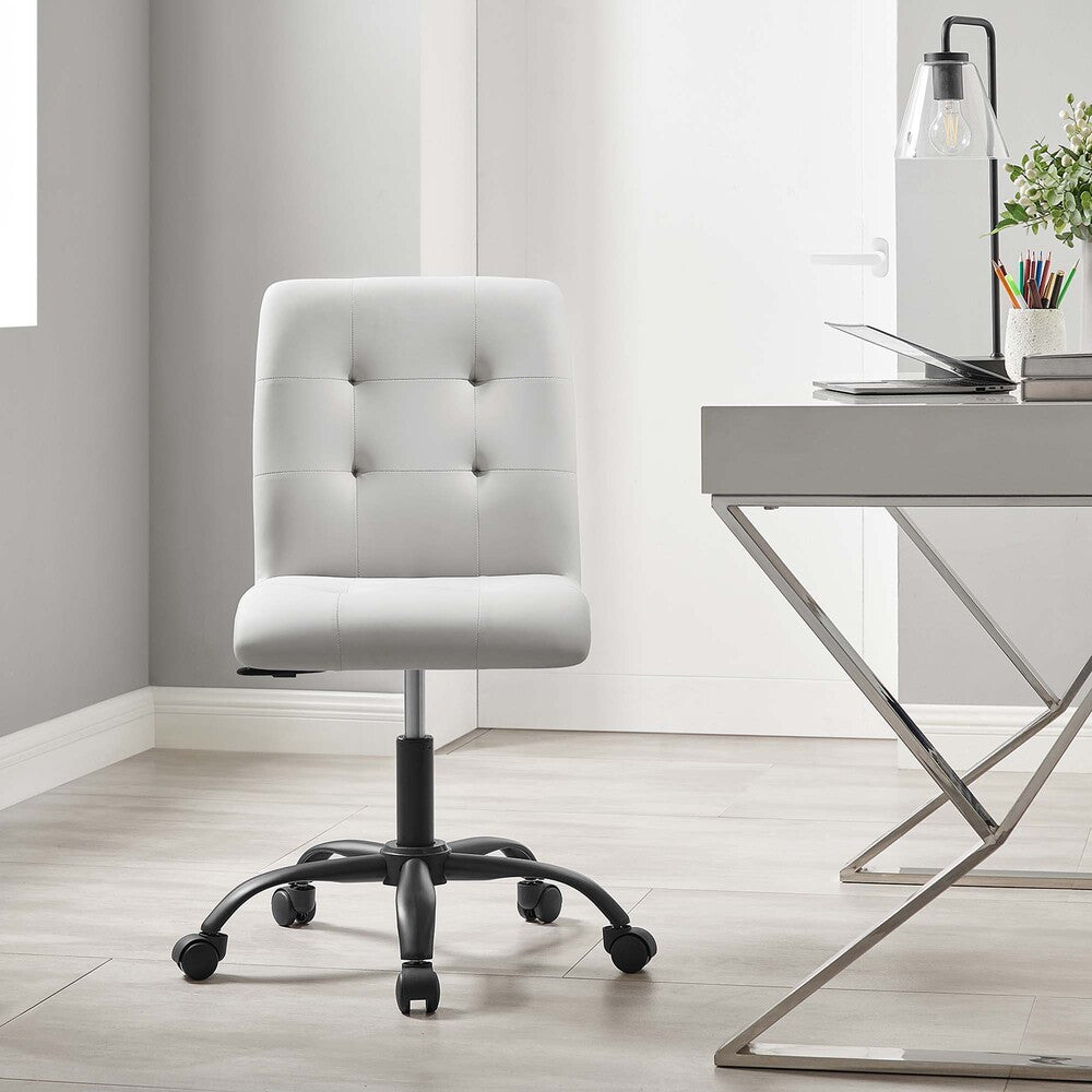 EEI-4975 Prim Armless Vegan Leather Office Chair by Modway