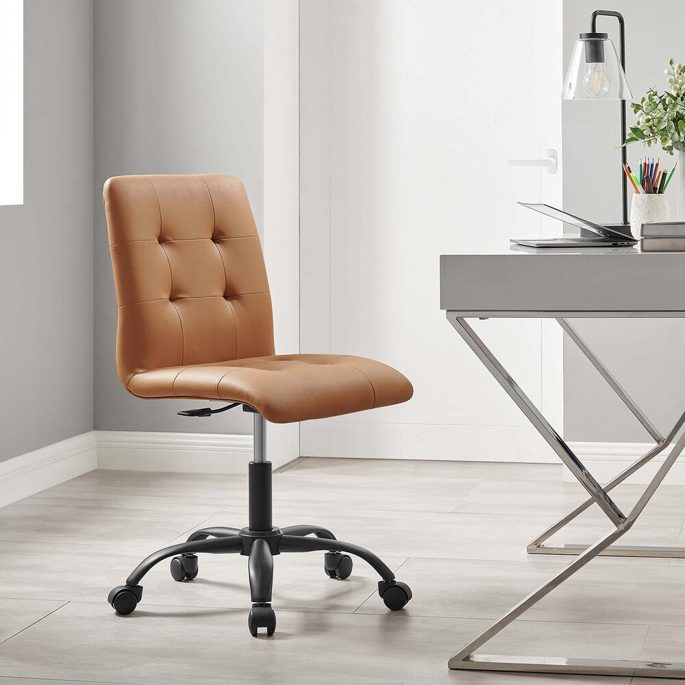 EEI-4975 Prim Armless Vegan Leather Office Chair by Modway