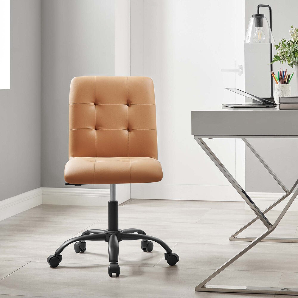 EEI-4975 Prim Armless Vegan Leather Office Chair by Modway