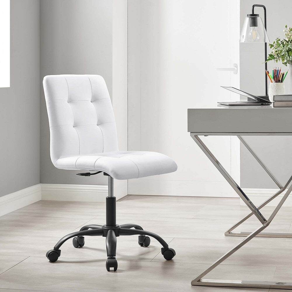 EEI-4975 Prim Armless Vegan Leather Office Chair by Modway