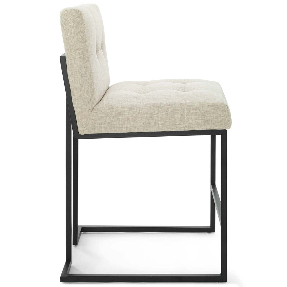 Modway Privy Black Stainless Steel Upholstered Fabric Counter Stool by Modway-EEI-3854