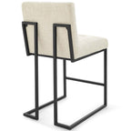 Modway Privy Black Stainless Steel Upholstered Fabric Counter Stool by Modway-EEI-3854