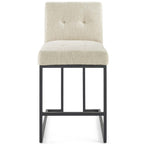 Modway Privy Black Stainless Steel Upholstered Fabric Counter Stool by Modway-EEI-3854