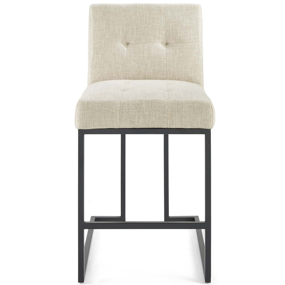 Modway Privy Black Stainless Steel Upholstered Fabric Counter Stool by Modway-EEI-3854