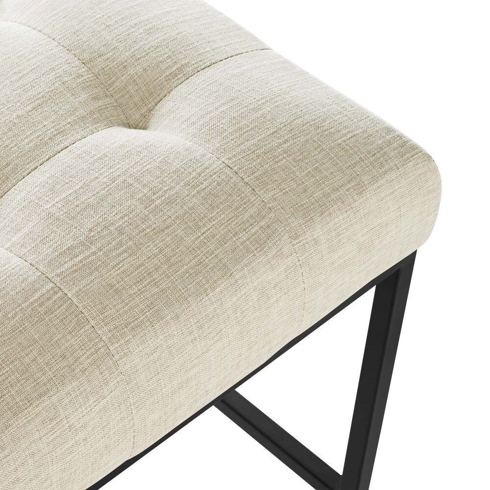 Modway Privy Black Stainless Steel Upholstered Fabric Counter Stool by Modway-EEI-3854