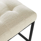 Modway Privy Black Stainless Steel Upholstered Fabric Counter Stool by Modway-EEI-3854