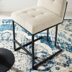 Modway Privy Black Stainless Steel Upholstered Fabric Counter Stool by Modway-EEI-3854