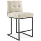 Modway Privy Black Stainless Steel Upholstered Fabric Counter Stool by Modway-EEI-3854
