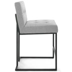 Modway Privy Black Stainless Steel Upholstered Fabric Counter Stool by Modway-EEI-3854