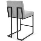 Modway Privy Black Stainless Steel Upholstered Fabric Counter Stool by Modway-EEI-3854