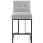 Modway Privy Black Stainless Steel Upholstered Fabric Counter Stool by Modway-EEI-3854
